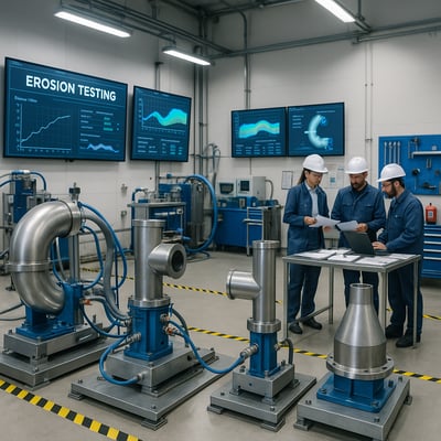 Erosion of Elbow and other pipe component Testing Facility-featured
